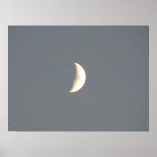 Hermosa luna creciente Waxing en la impresión al a (Frente)
