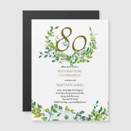 Hermosa Magnética 80 invitaciones de cumpleaños Le
