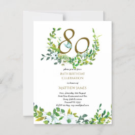 Hermosa Magnética 80 invitaciones de cumpleaños Le