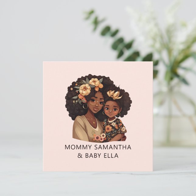 Hermosa mamá y hija negras (10) (Anverso de pie)