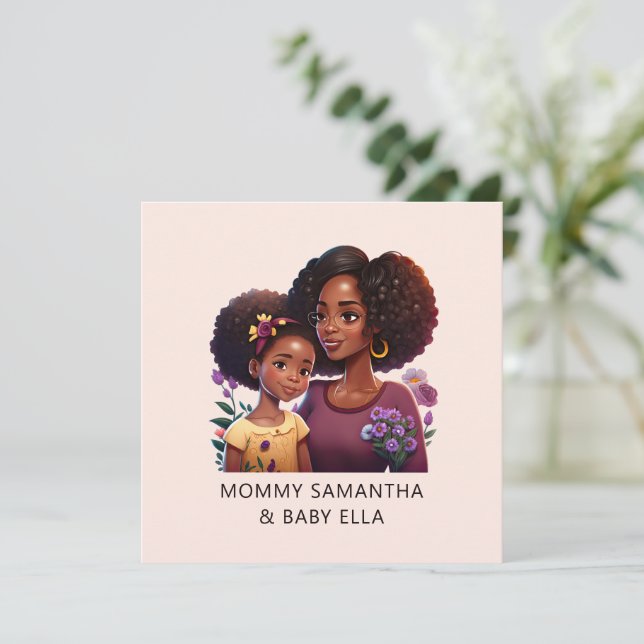 Hermosa mamá y hija negras (12) (Anverso de pie)