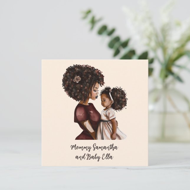Hermosa mamá y hija negras (26) (Anverso de pie)