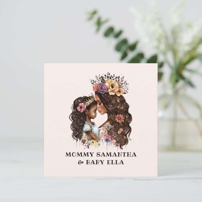 Hermosa mamá y hija negras (4) (Anverso de pie)