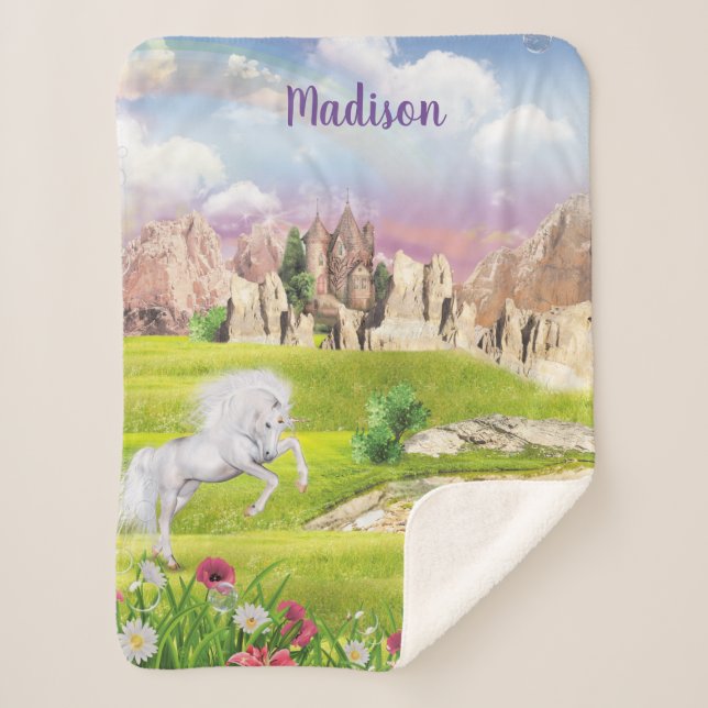 Hermosa manta Sherpa uniforniana personalizada (Anverso)