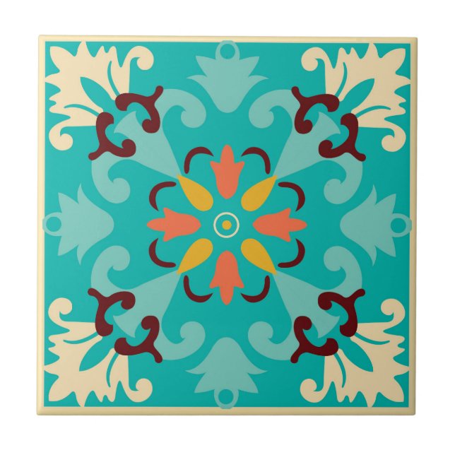 💚 💛 Hermosa menta y Azulejos amarillos, (Frente)