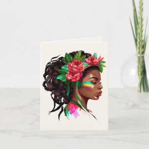Hermosa mujer africana Rosa