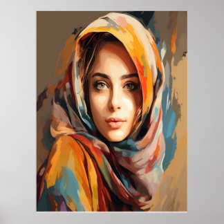 Hermosa mujer arte en la pared Resumen Mujer pintu
