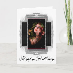 Hermosa mujer feliz cumpleaños tarjeta de saludo