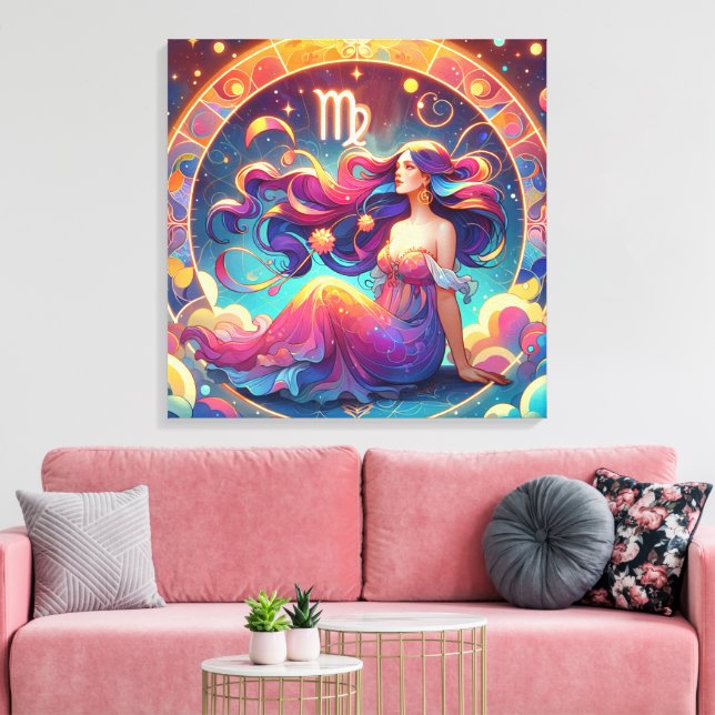 Hermosa mujer virgo | Arte de Horoscopio (Insitu (Sala de estar))