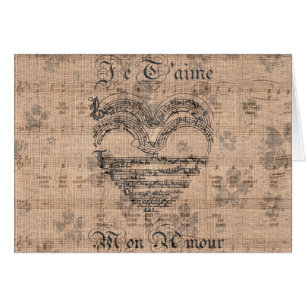 Hermosa música antigua nota corazón