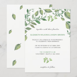 Hermosa naturaleza botánica invitaciones a bodas