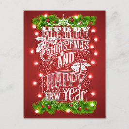 Hermosa Navidad y tipografía de Año Nuevo