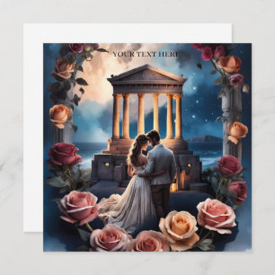 Hermosa novia y novio parados a orillas del mar