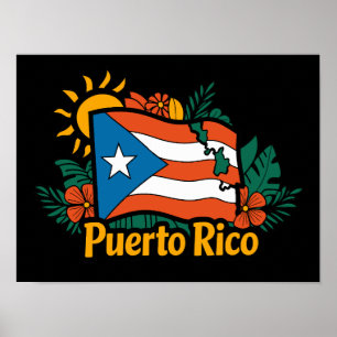 Hermosa obra de arte floral de la bandera de Puert
