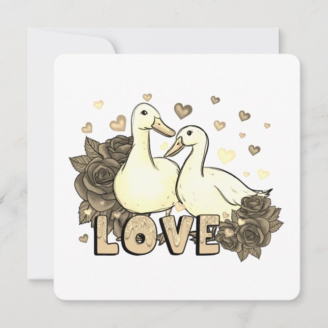 Hermosa Pareja De Vino Enamorada De Rosas (Anverso)