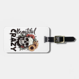 Hermosa pero loca etiqueta de equipaje