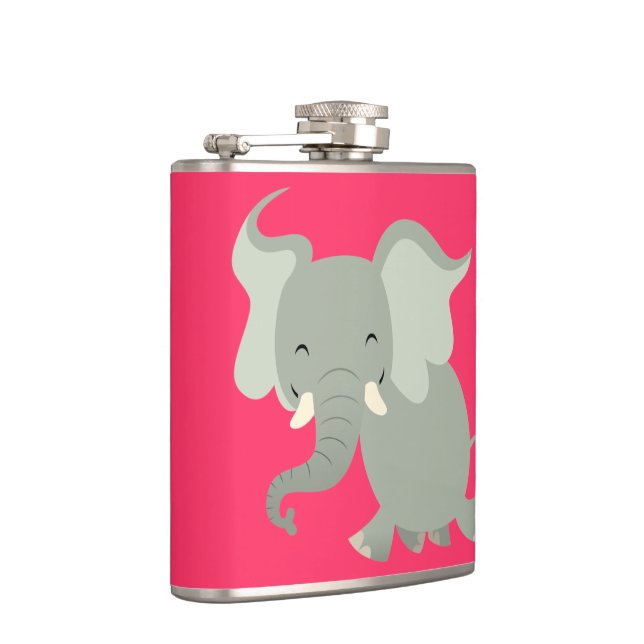 Hermosa petaca de elefante de dibujos animados (Derecha)