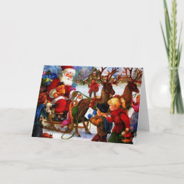 Hermosa pintura de Navidad de época