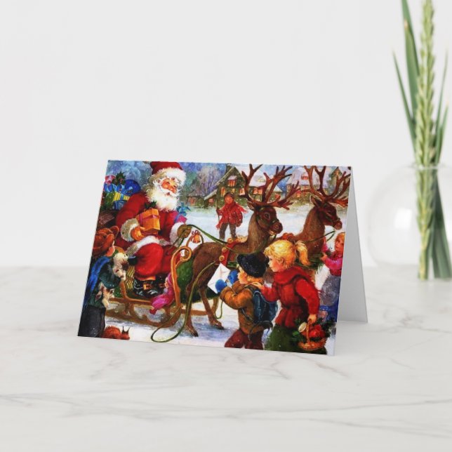 Hermosa pintura de Navidad de época (Anverso)