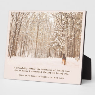 Hermosa placa conmemorativa del Mascota Pastor Ale