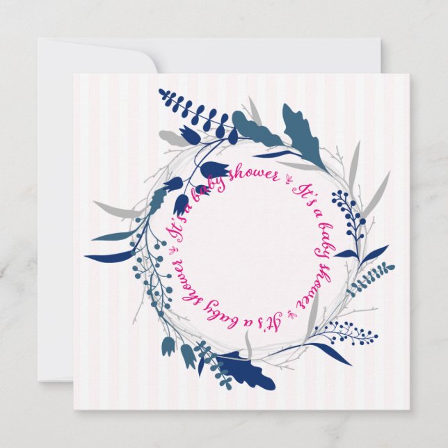 Hermosa plantilla de invitación a Baby Shower (Anverso)