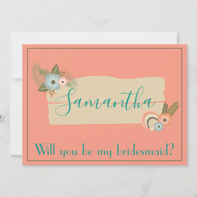 Hermosa playa. ¿Serás mi dama de honor? (Anverso)