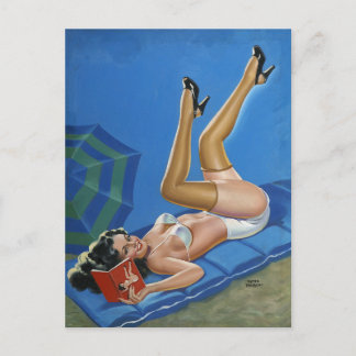Hermosa postal de arte chica