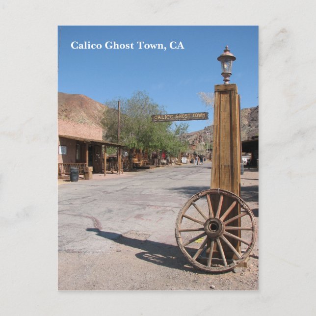 ¡Hermosa postal de Calico Ghost Town! (Anverso)