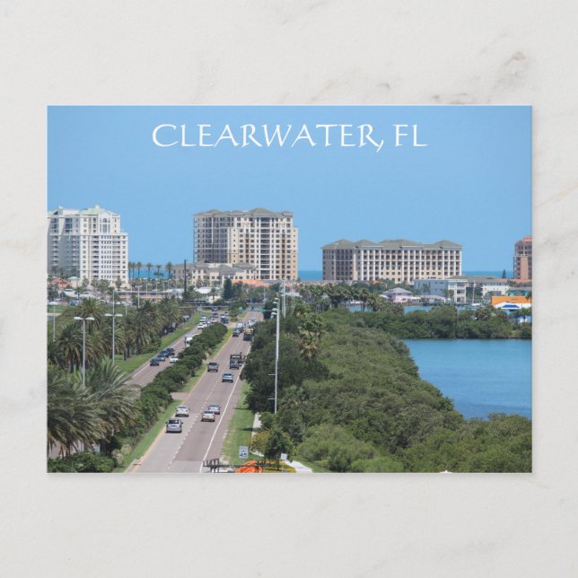 Hermosa postal de Clearwater, Florida (Anverso)