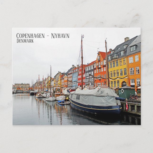 ¡Hermosa postal de Copenhague/Nyhavn/Dinamarca! (Anverso)
