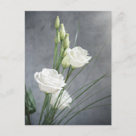 Hermosa postal de flores blancas de Lisianthus