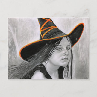 Hermosa postal de Halloween de Brujas
