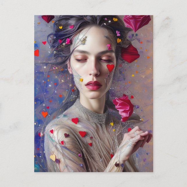 Hermosa postal de la diosa de San Valentín (Anverso)