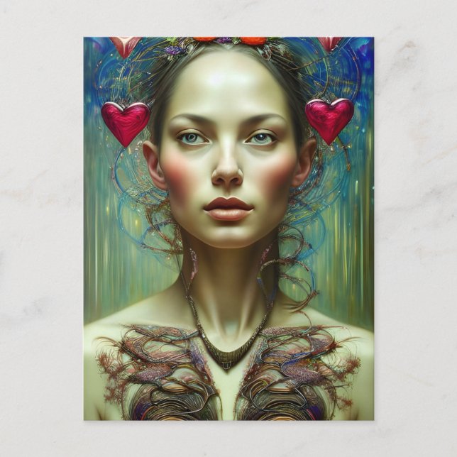 Hermosa postal de la diosa de San Valentín (Anverso)