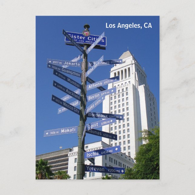 ¡Hermosa postal del centro de Los Ángeles! (Anverso)