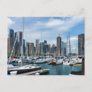Hermosa postal del puerto de Chicago