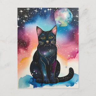 Hermosa postal para gato negro