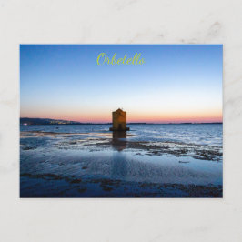 Hermosa puesta de sol en Orbetello, postal toscana