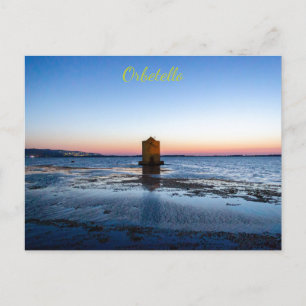 Hermosa puesta de sol en Orbetello, postal toscana