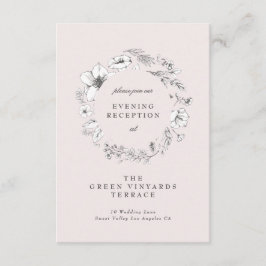 Hermosa recepción de Wreath con dibujos florales d