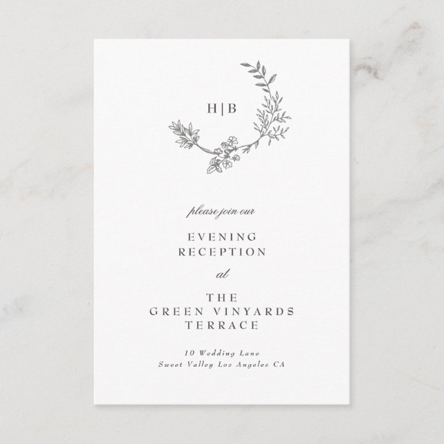 Hermosa recepción floral de bodas de flores (Anverso)