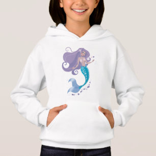 Hermosa ropa de suéter de capucha de sirena para c