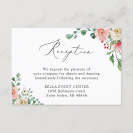 Hermosa Rosa de acuarela - Recepción de boda flora