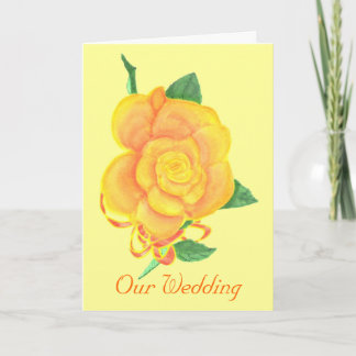 Hermosa rosa Naranja, Tarjetas de Invitación de Bo