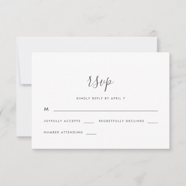 Hermosa Rubor Wedding Rsvp (Anverso)
