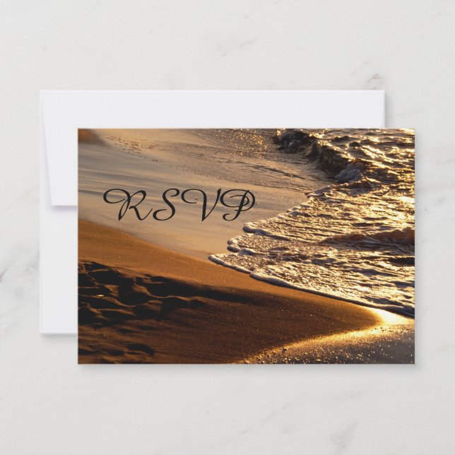 Hermosa Sunset Sandy Beach Wedding RSVP (Anverso)