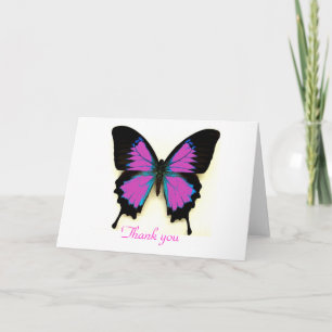 Hermosa tarjeta de agradecimiento a la mariposa en