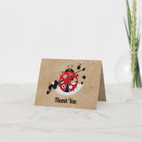 Hermosa tarjeta de agradecimiento de Ladybug