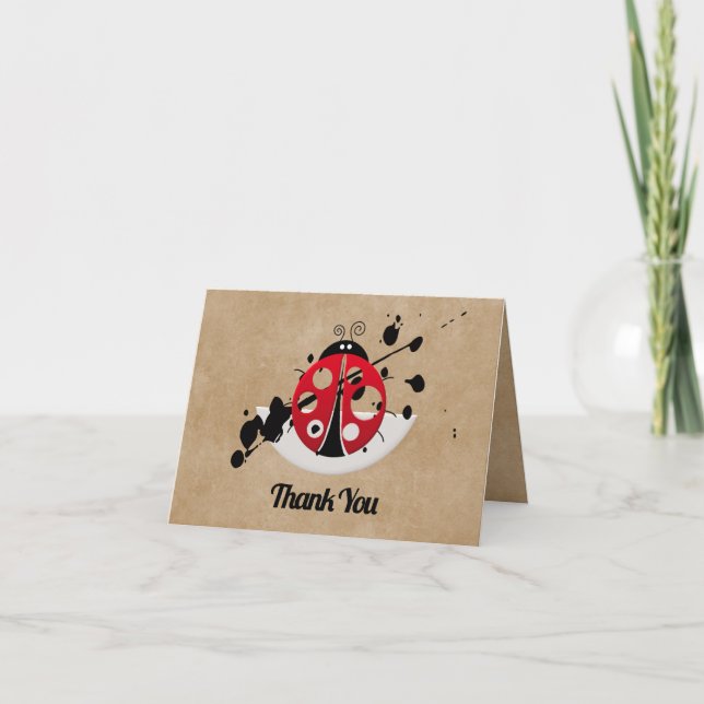 Hermosa tarjeta de agradecimiento de Ladybug (Anverso)