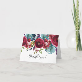 hermosa tarjeta de agradecimiento floral